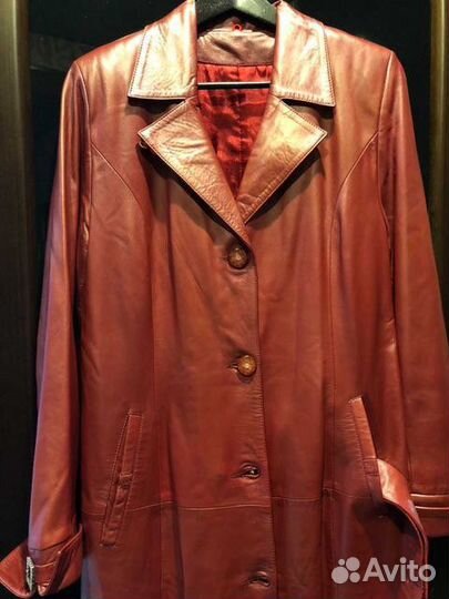 Кожаное пальто