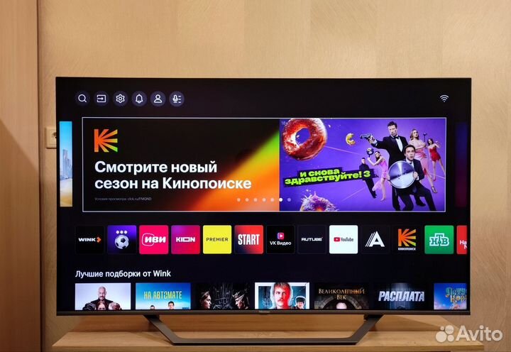 Огромный 4K Qled Hisense SMART Wi-Fi голос