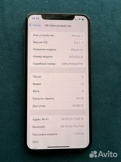iPhone Xs, 64 ГБ
