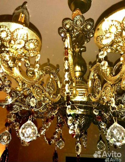 Люстра хрустальная бронзовая/Б/Н.377531/8