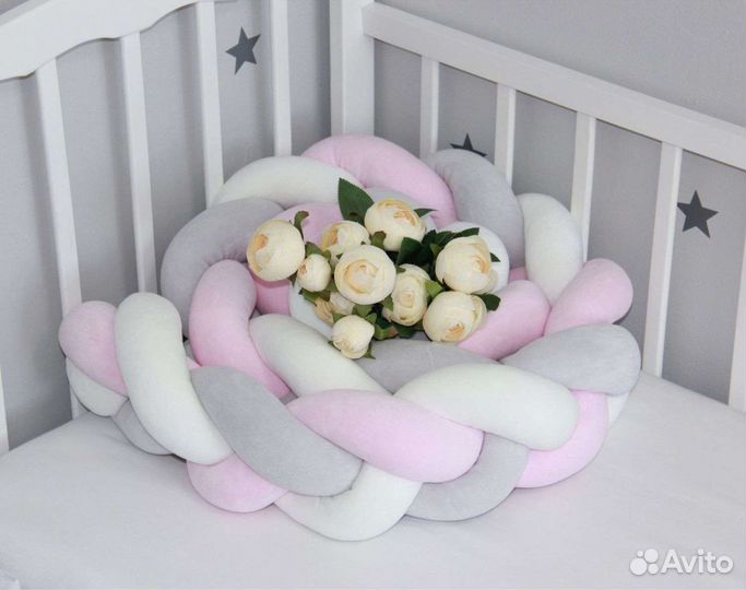 Бортики - косички в кроватку