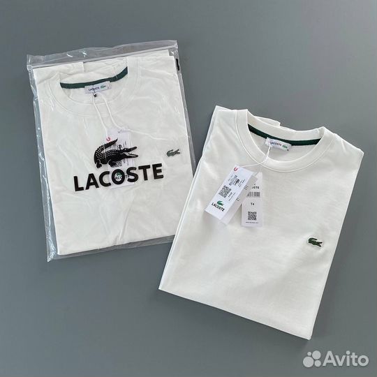 Футболка lacoste белая