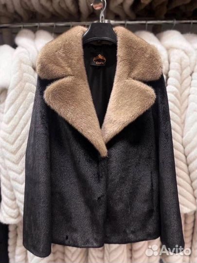 Шуба из эко меха короткая