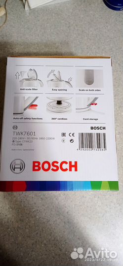 Чайник электрический bosch новый