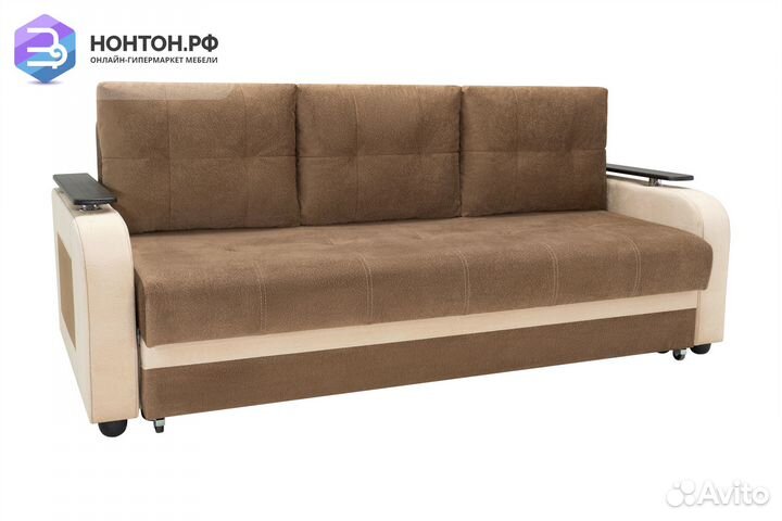 Диван еврокнижка Севилья светло-коричневый