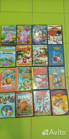 DVD диски с мультфильмами за один диск