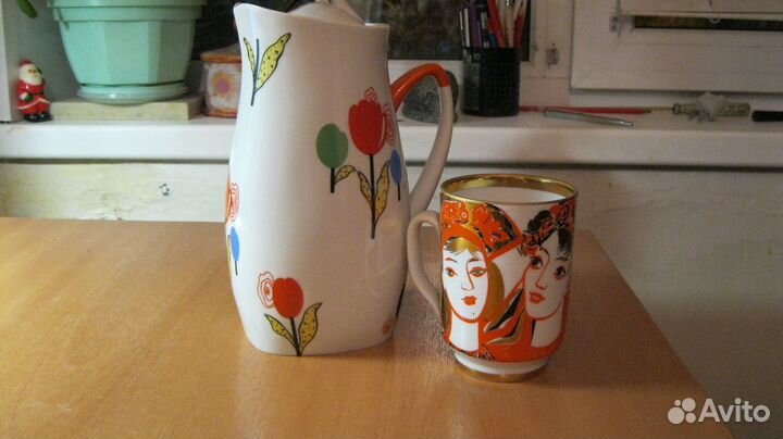 Кувшин тюльпаны и кружка дружба народов завод лфз