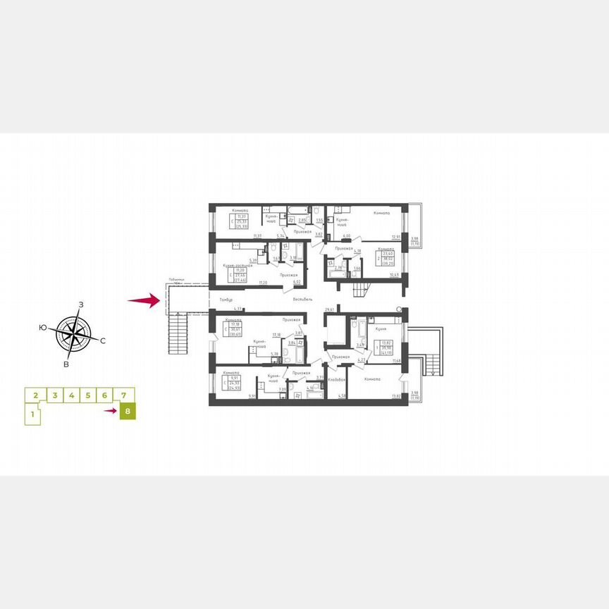 1-к. квартира, 40,9 м², 1/5 эт.