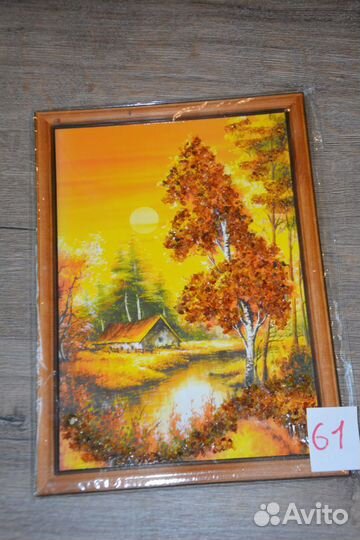 Картины с использованием натурального янтаря