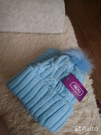 Комплект шапка и снуд зимний