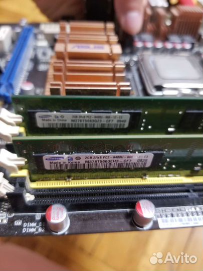 Материнская плата с процессором и памятью 4гб