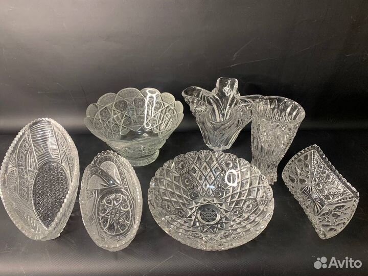 Хрустальные вазы и блюда Дятьково, Чехия