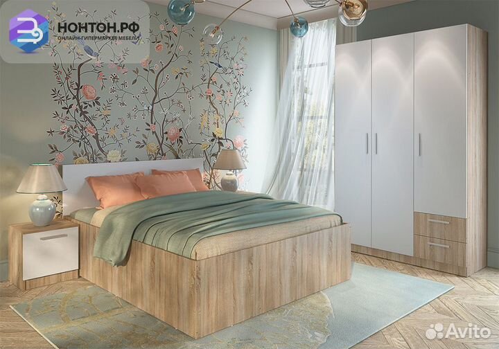 Спальня Илга №1 дуб сонома / белый