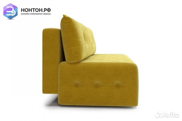 Диван еврокнижка Сити горчичный