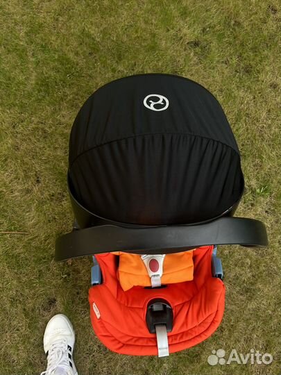 Автолюлька cybex aton 3s 0+ на базе isofix