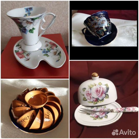 Маленькие розеточки, чайная пара, лимонница