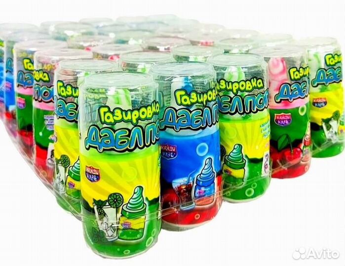 Карамель леденцовая Газировка Дабл Поп 30 штук