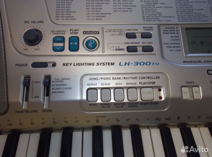 Синтезатор casio lk 300 key lighting