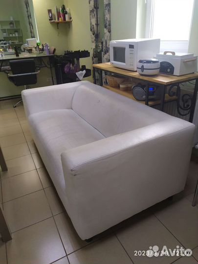 Кожаный диван IKEA бу