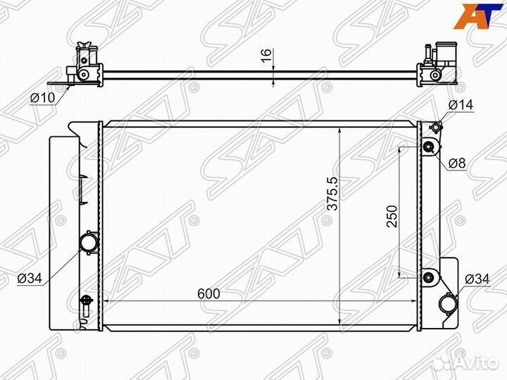Радиатор toyota corolla