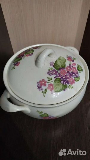 Керамическая супница и блюдо СССР