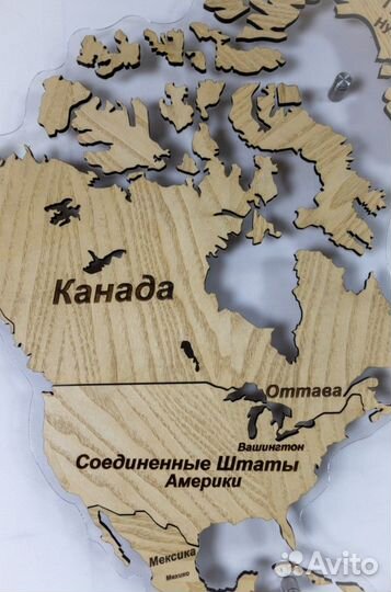 Деревянные карты мира