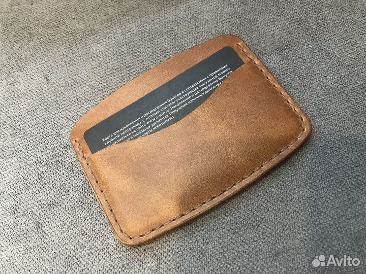 Картхолдер из натуральной кожи ручная работа