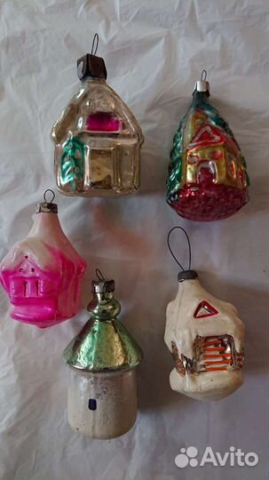 Домики елочные игрушки СССР