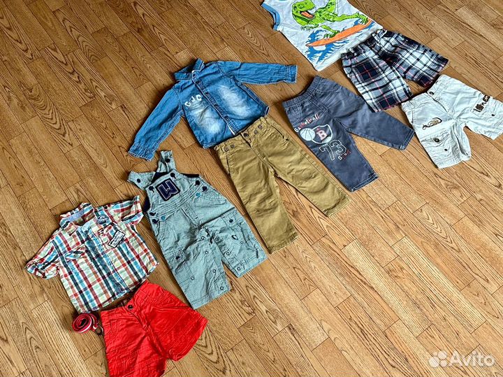 Вещи пакетом на мальчика 68-80 см