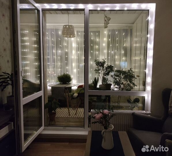 Гирлянда штора новая