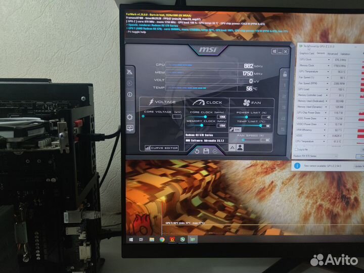 Видеокарта rx 570 4gb MSI Armor OC