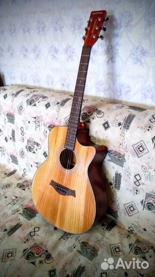 Электроакустическая гитара (новая) полный комплект