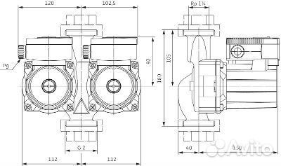 Циркуляционный насос Wilo TOP-SD 80/15 DM PN10