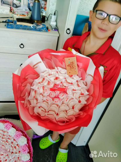 Сладкий букет из конфет Рафаэлло