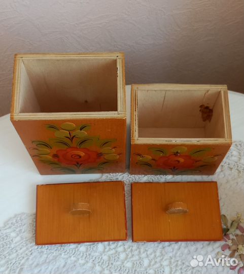 Чаша хохлома,ящички СССР