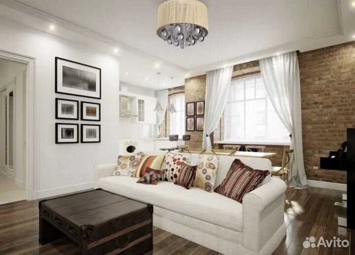 Люстра «Жаклин» с абажуром и подвесками