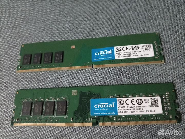 Оперативная память Crucial DDR4 2666 мГц 16Гб