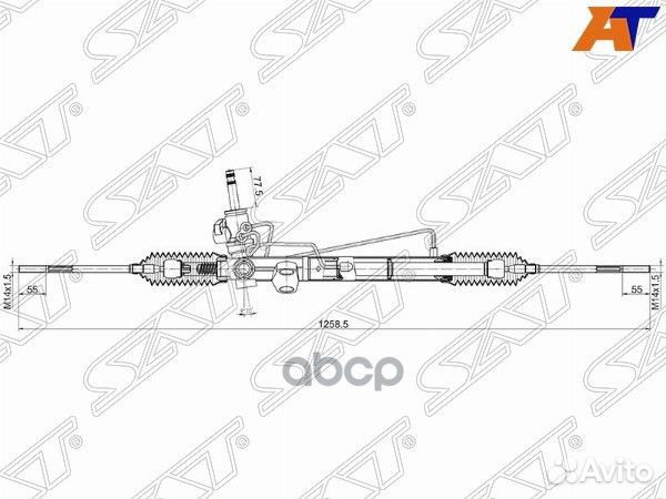Рейка рулевая MMC outlander CU2/5W 2,0/2,4V LHD