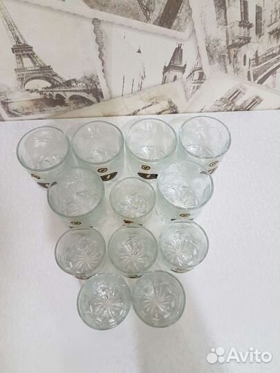 Набор, стопки, хрусталь, 12 шт