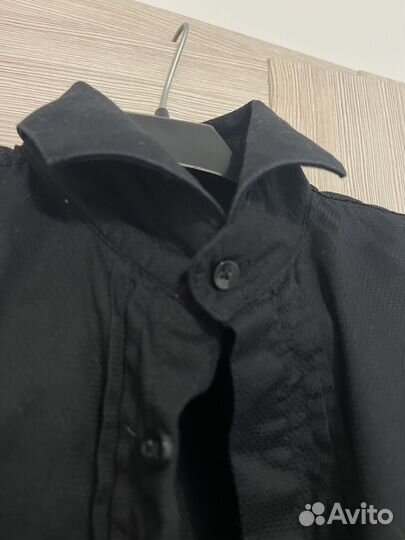 Рубашка на запонках черная