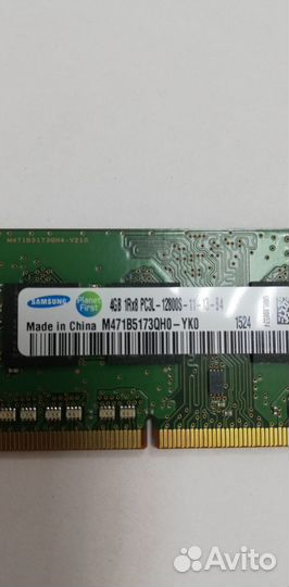 Оперативная память sodimm Samsung, DDR3L, 4GB