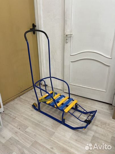 Санки детские с колесиками