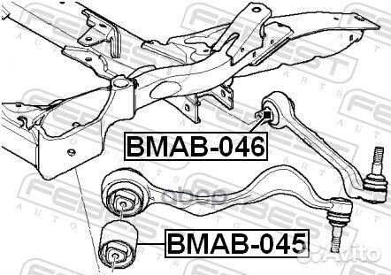 Сайлентблок тяги стабилизатора перед прав лев