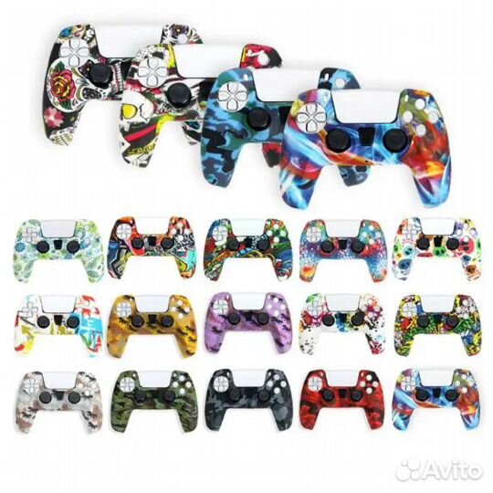 Силиконовый чехол на контроллер PS5