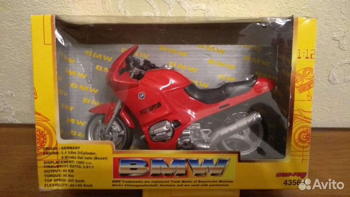 Модель мотоцикл New Ray 43563 BMW R1100RS 1:12