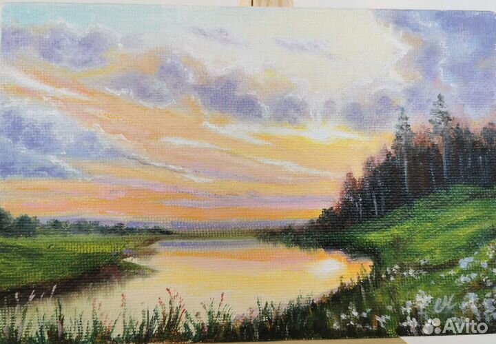 Картины маслом, миниатюры 10х15