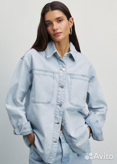 Джинсовая рубашка женская