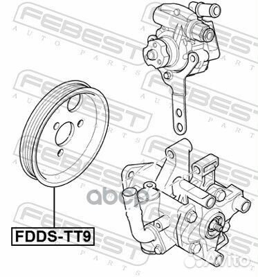 Шкив насоса гидроусилителя руля ford transit TT