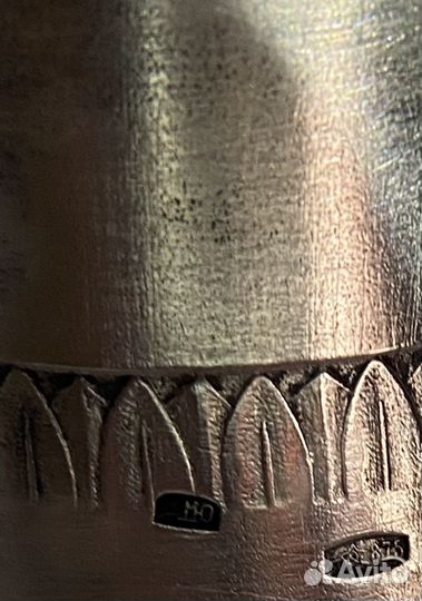 Хрустальный штоф с серебром