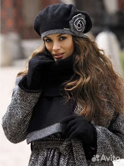 Берет + шарф-снуд kamea
